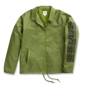 vans windbreaker green